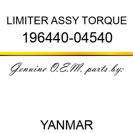 LIMITER ASSY, TORQUE 196440-04540