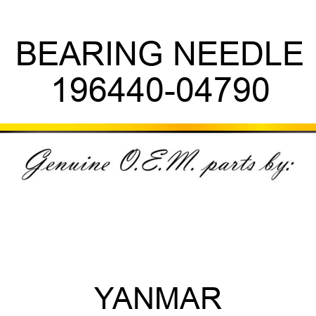 BEARING, NEEDLE 196440-04790