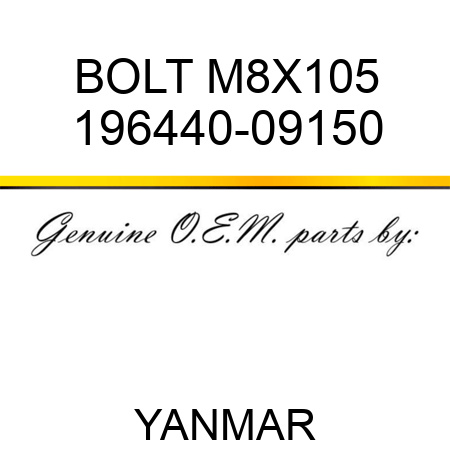 BOLT, M8X105 196440-09150