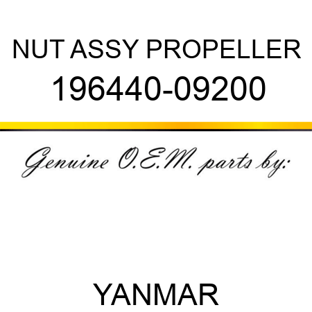NUT ASSY, PROPELLER 196440-09200