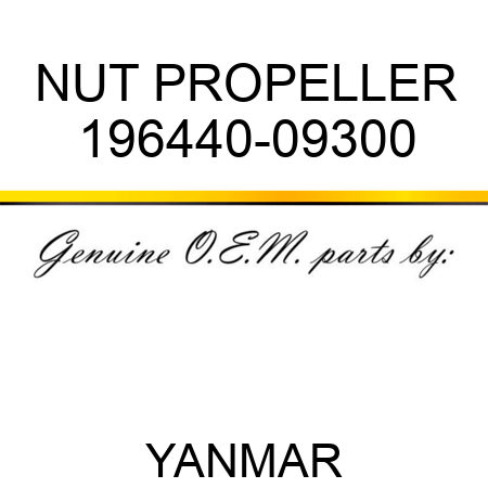 NUT, PROPELLER 196440-09300