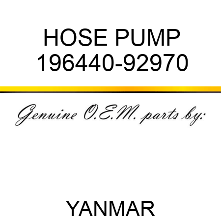HOSE, PUMP 196440-92970