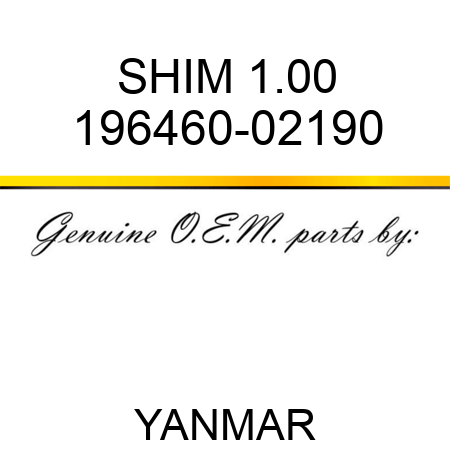 SHIM, 1.00 196460-02190