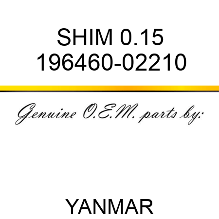 SHIM, 0.15 196460-02210