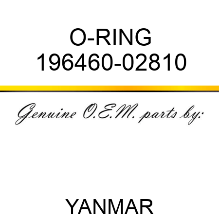 O-RING 196460-02810