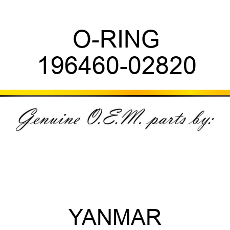 O-RING 196460-02820