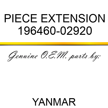 PIECE, EXTENSION 196460-02920