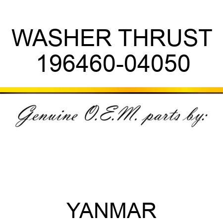 WASHER, THRUST 196460-04050