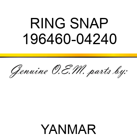 RING, SNAP 196460-04240