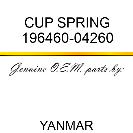 CUP, SPRING 196460-04260