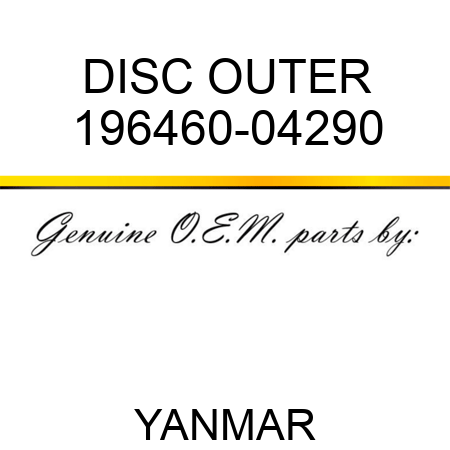 DISC, OUTER 196460-04290