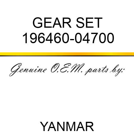 GEAR SET 196460-04700