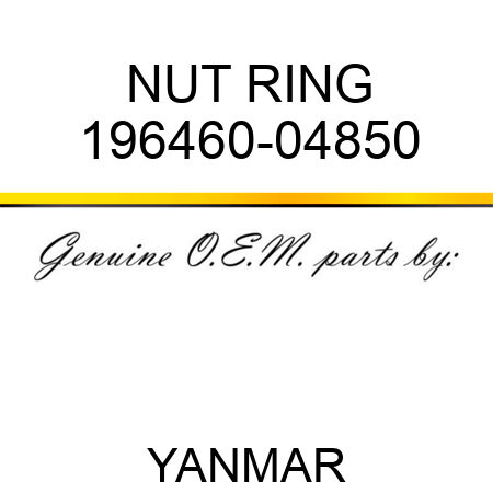 NUT, RING 196460-04850