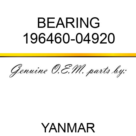 BEARING 196460-04920