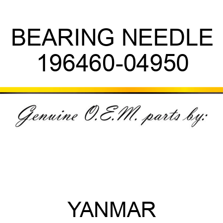 BEARING, NEEDLE 196460-04950