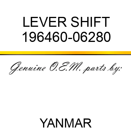 LEVER, SHIFT 196460-06280