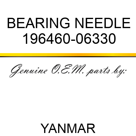 BEARING, NEEDLE 196460-06330