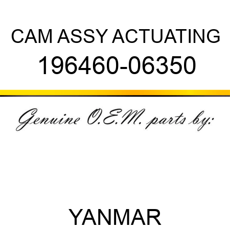 CAM ASSY, ACTUATING 196460-06350