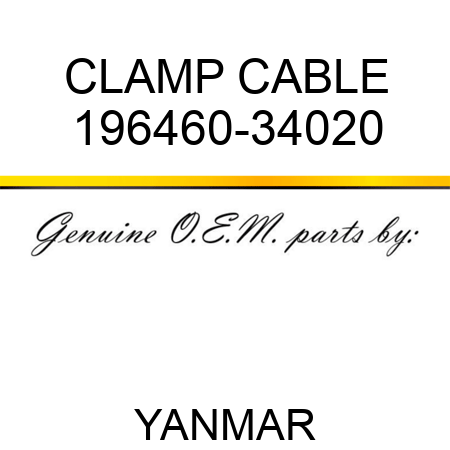CLAMP, CABLE 196460-34020