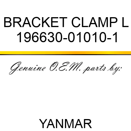 BRACKET, CLAMP L 196630-01010-1