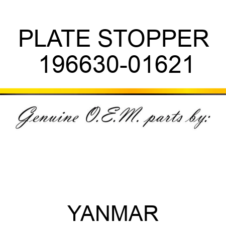PLATE, STOPPER 196630-01621