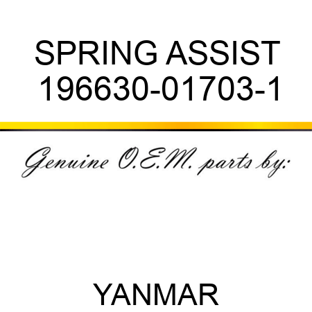 SPRING, ASSIST 196630-01703-1