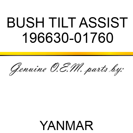 BUSH, TILT ASSIST 196630-01760