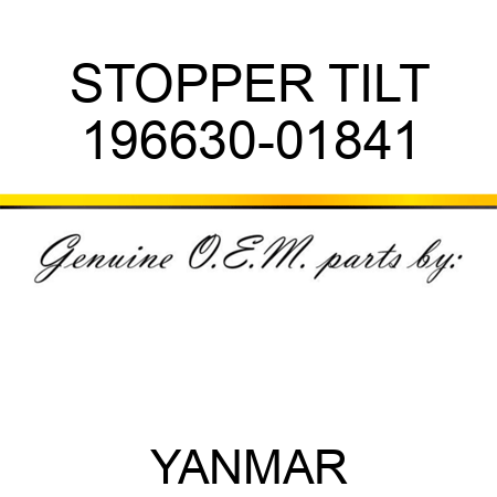 STOPPER, TILT 196630-01841