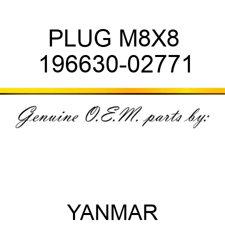 PLUG, M8X8 196630-02771
