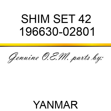 SHIM SET, 42 196630-02801