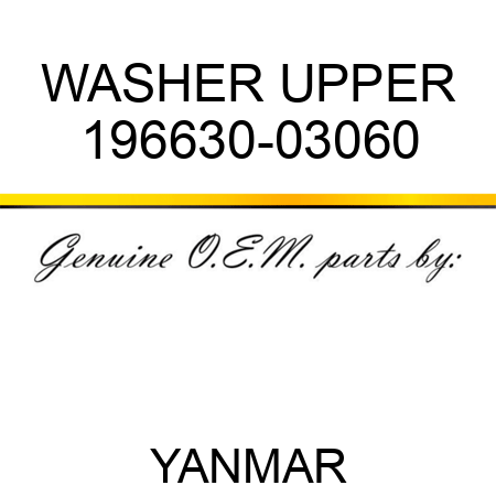 WASHER, UPPER 196630-03060