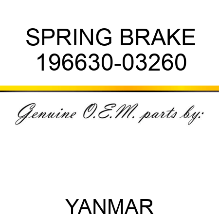 SPRING, BRAKE 196630-03260