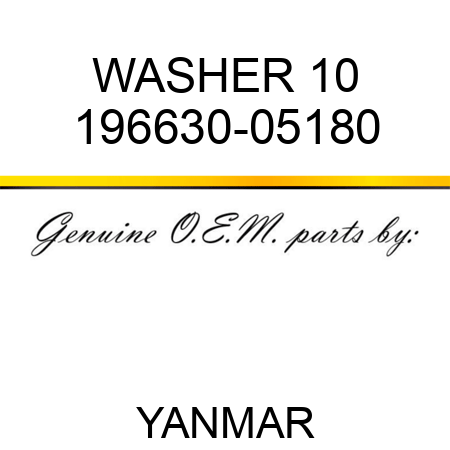 WASHER, 10 196630-05180