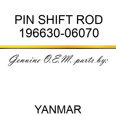 PIN, SHIFT ROD 196630-06070
