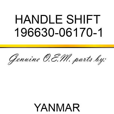 HANDLE, SHIFT 196630-06170-1