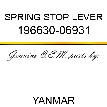 SPRING, STOP LEVER 196630-06931