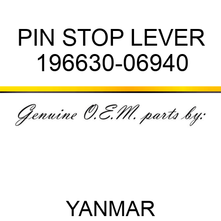PIN, STOP LEVER 196630-06940