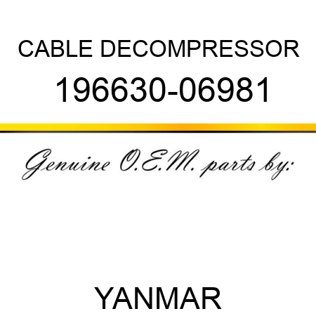 CABLE, DECOMPRESSOR 196630-06981