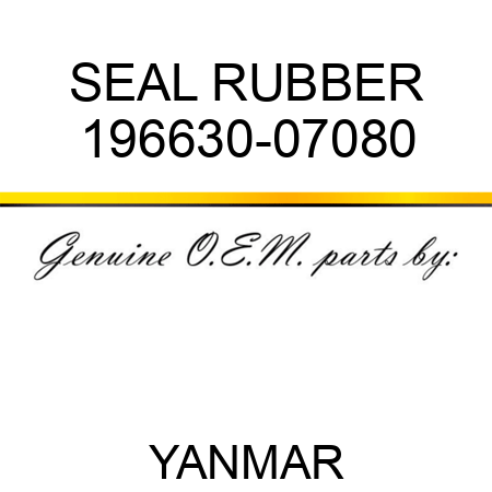 SEAL, RUBBER 196630-07080