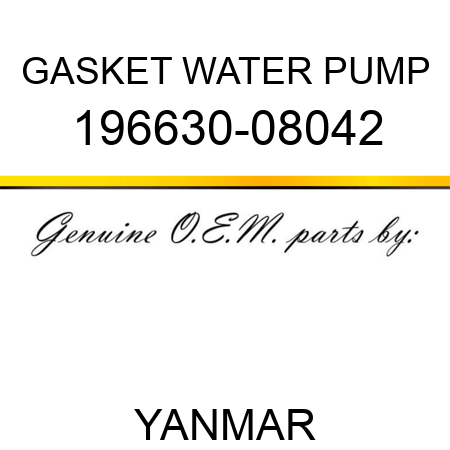 GASKET, WATER PUMP 196630-08042