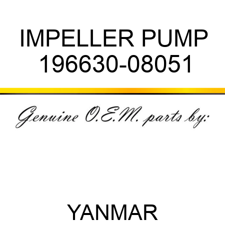IMPELLER, PUMP 196630-08051