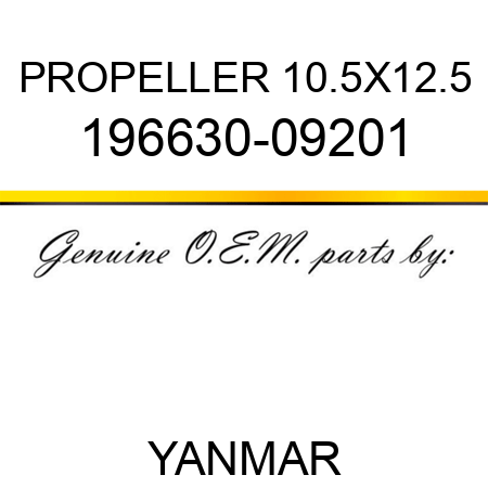 PROPELLER, 10.5X12.5 196630-09201