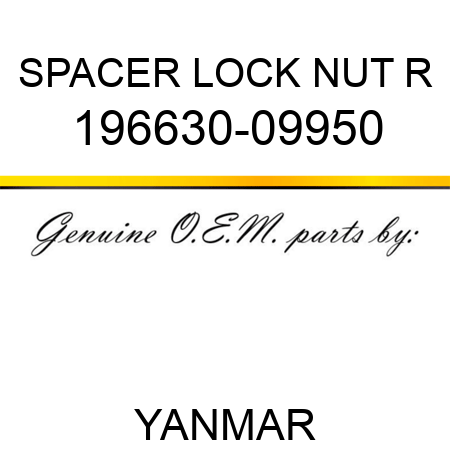 SPACER, LOCK NUT R 196630-09950