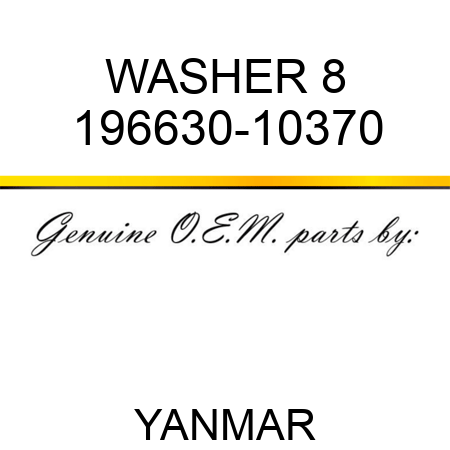 WASHER, 8 196630-10370