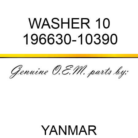 WASHER, 10 196630-10390