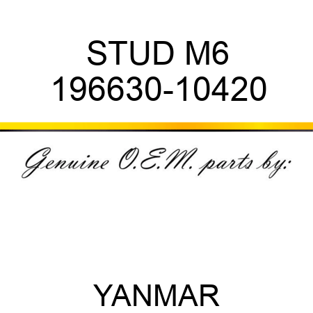 STUD, M6 196630-10420