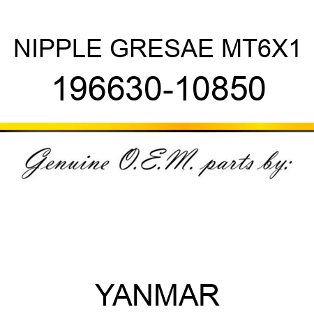 NIPPLE, GRESAE MT6X1 196630-10850