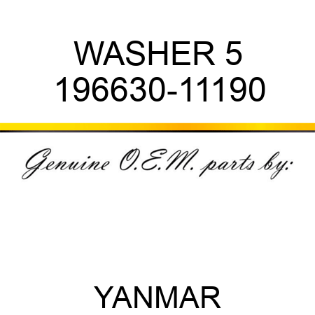 WASHER, 5 196630-11190