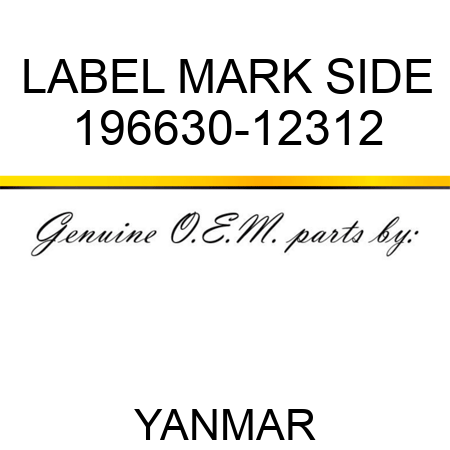 LABEL, MARK SIDE 196630-12312
