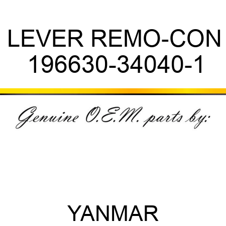 LEVER, REMO-CON 196630-34040-1